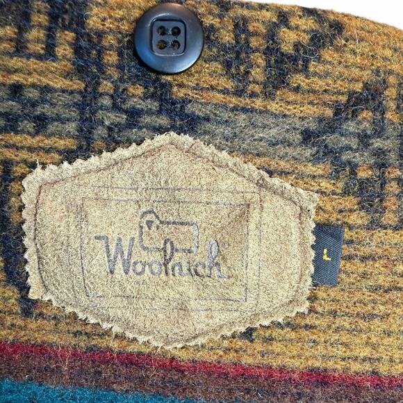 VTG Woolrich Field Barn Jacket Wool Liner Aztec Southwestern USA Women SZ Large - Picture 8 of 16